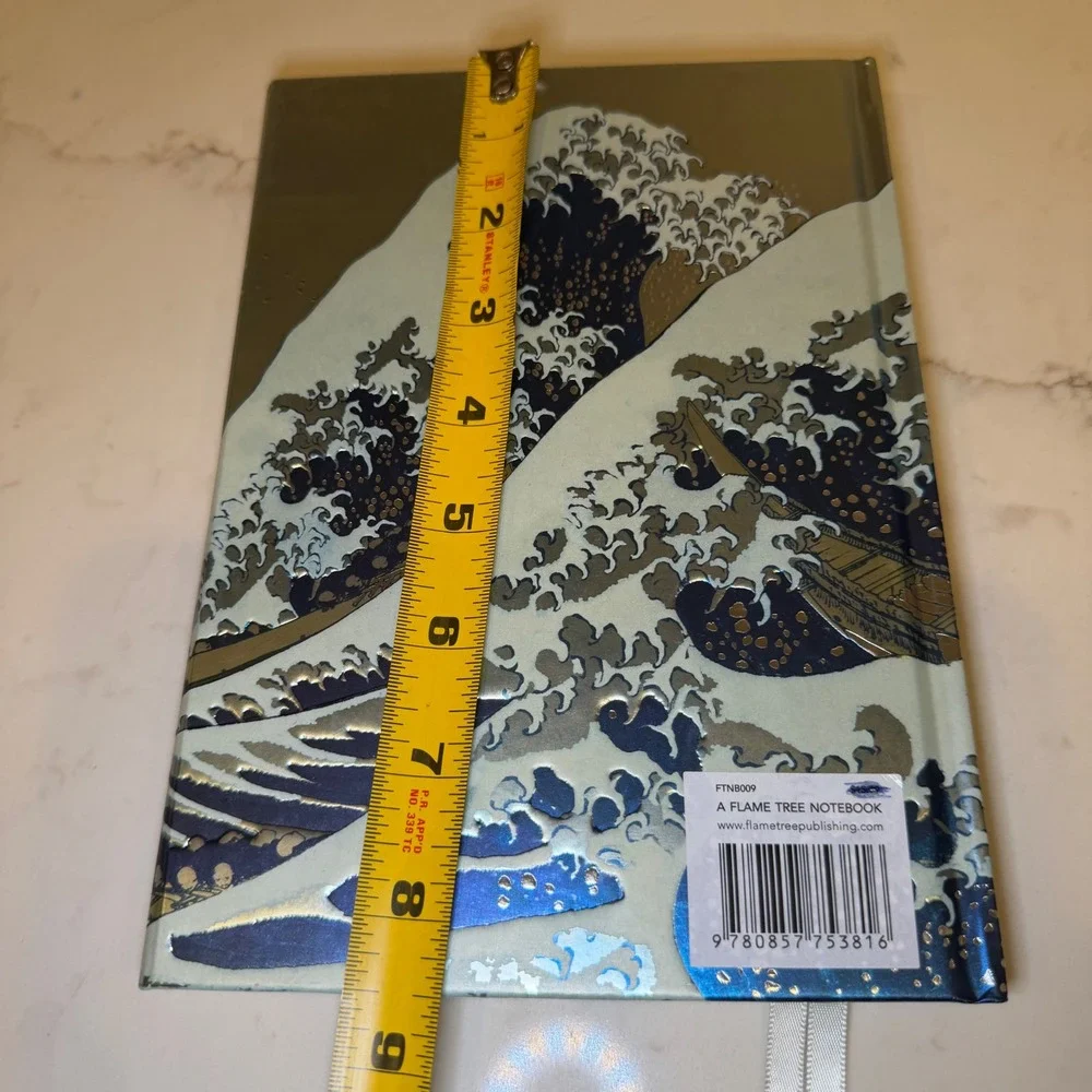 Flame Tree Hokusai The Great Wave Hardback Lined Notebook Foil Embosse new